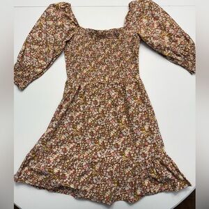 Floral Smocked Midi Dress